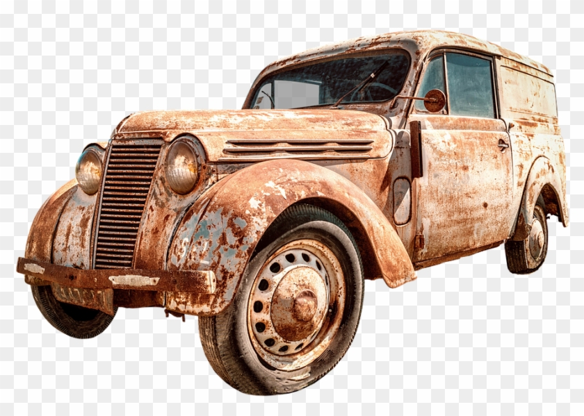 Auto, Renault Juvaquatre, France, Pkw - Broken Old Car Png Clipart #5752548