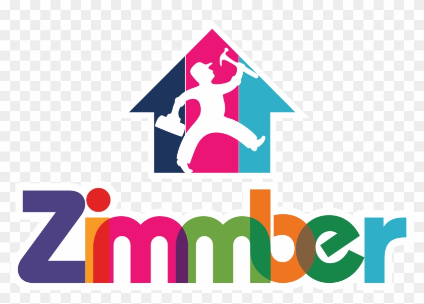 Taking Hands On Zimmber Handyman Services App - Home Service Provider Logo Clipart