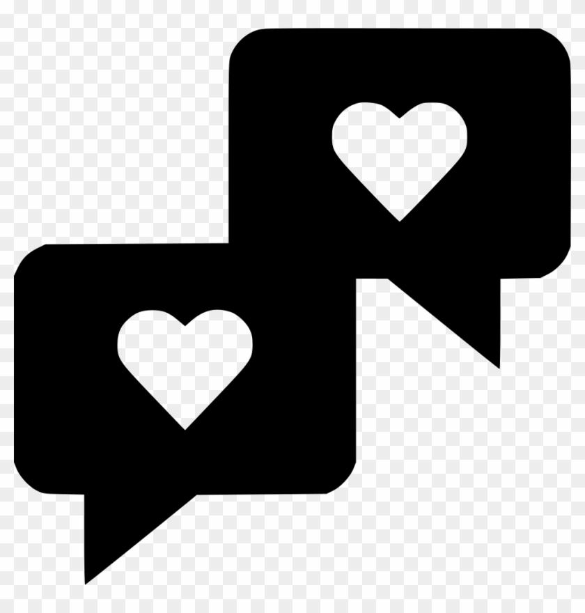 Heart Double Love Txt Comments - Sexting In Black And White Clipart