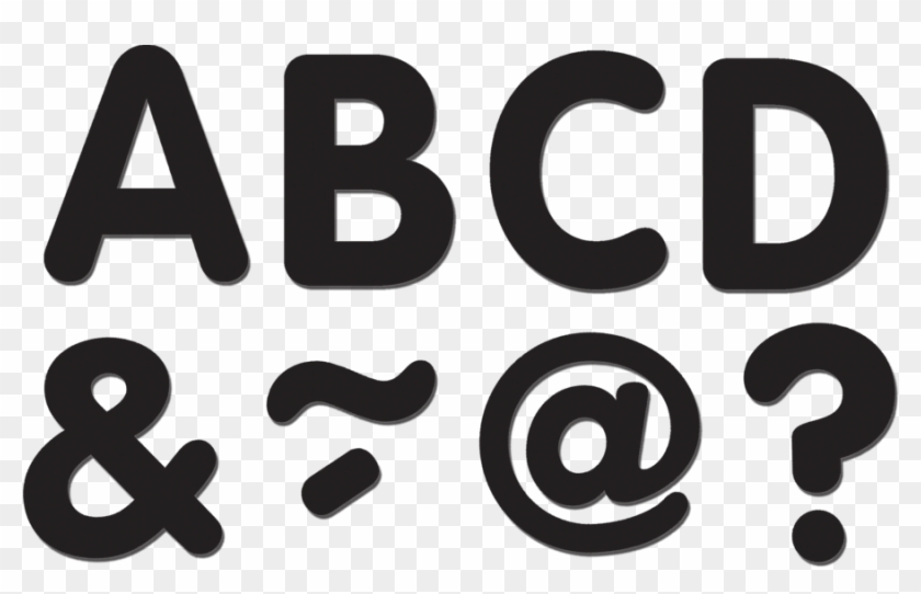 Black Classic 2" Magnetic Letters - Decorative Rubber Stamp Clipart #5752875