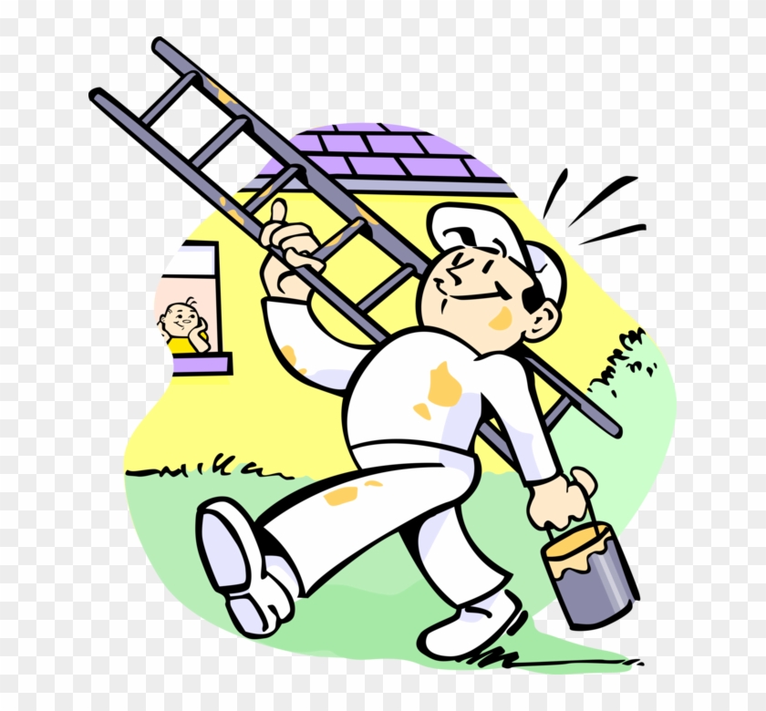 House Painter With - House Painting Clip Art - Png Download