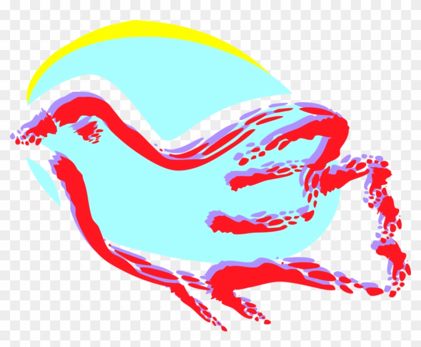 Vector Illustration Of Dove Of Peace Bird Secular Symbol Clipart #5753635
