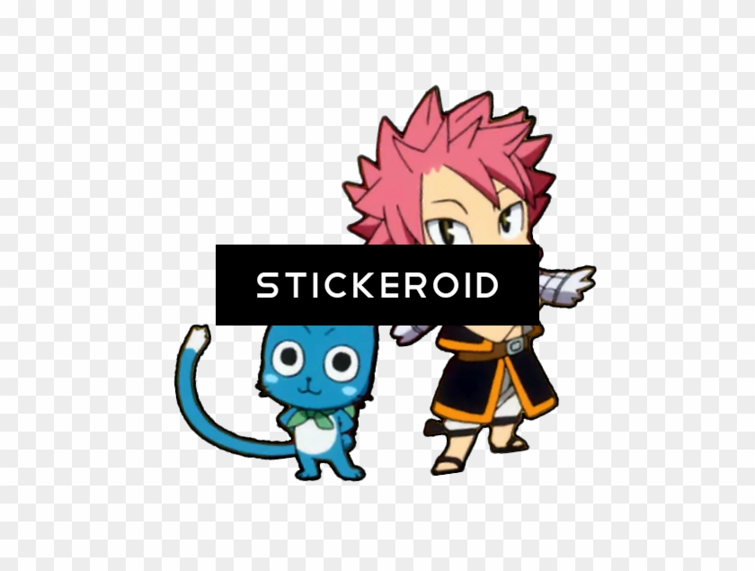 Fairy Tail Anime - Fairy Tail Happy And Natsu Clipart