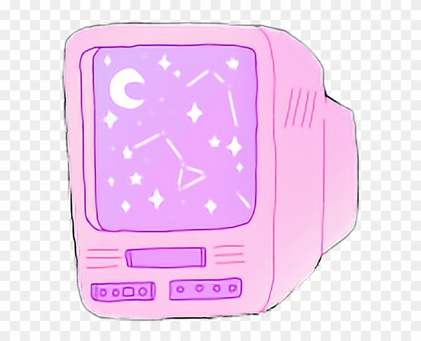 #kawaii #cute #pink #tv #television #star #space Clipart