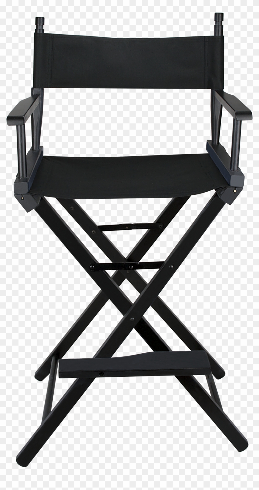Ver Beauty Black Wood Director Chair - Makeup Artist Chair Clipart