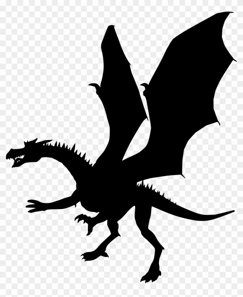 Download Png - Dragon Silhouette Png Clipart #5754128