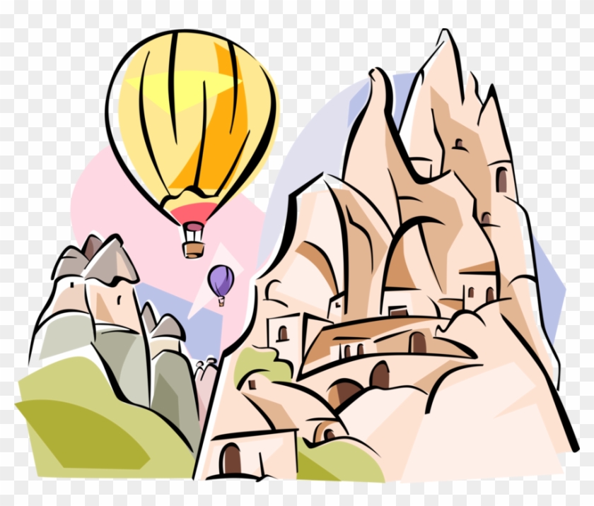 Vector Illustration Of Goreme "fairy Chimney" Rock - Göreme Clipart - Png Download