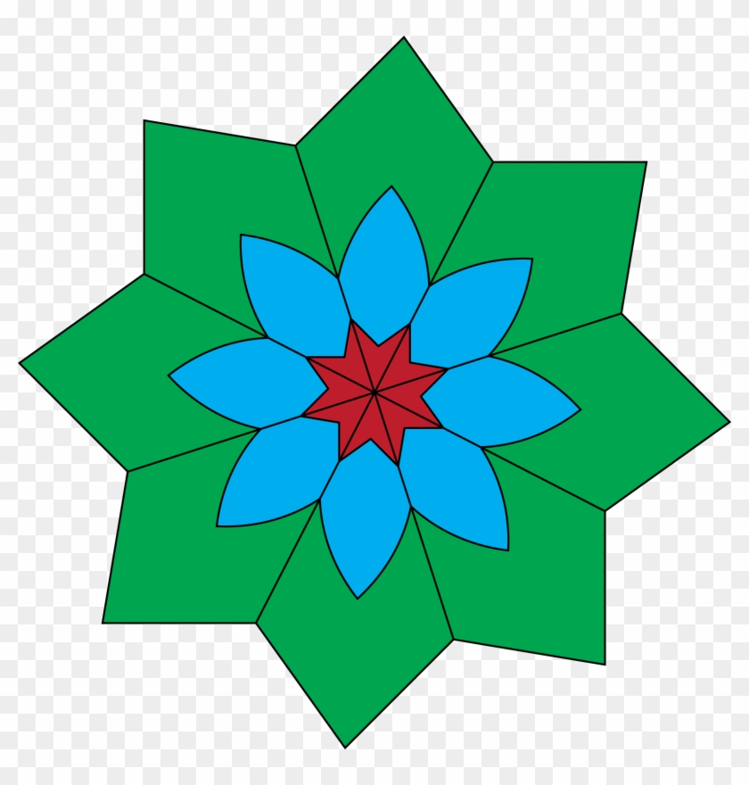Kaleidoscope Flower Image - Flor Em Forma Geometrica Clipart #5754662