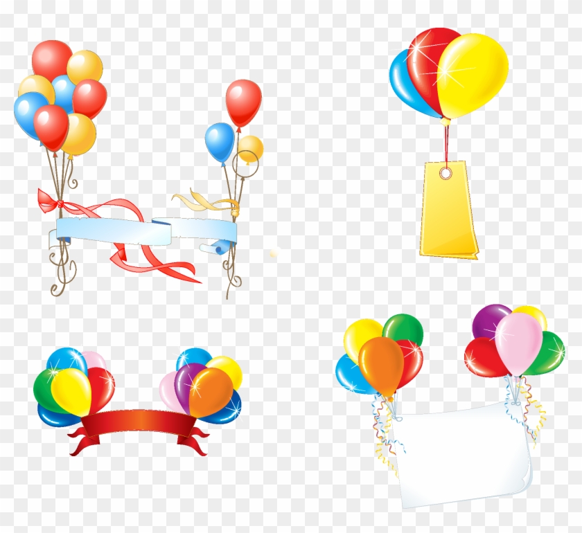 Party Balloons Vectors - Baloes De Festa Vetor Png Clipart #5754688