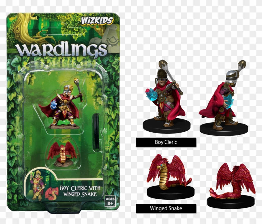 Wizkids Wardlings Painted Miniatures Cleric Boy & Winged - Wizkids Miniatures Painted Clipart #5754861