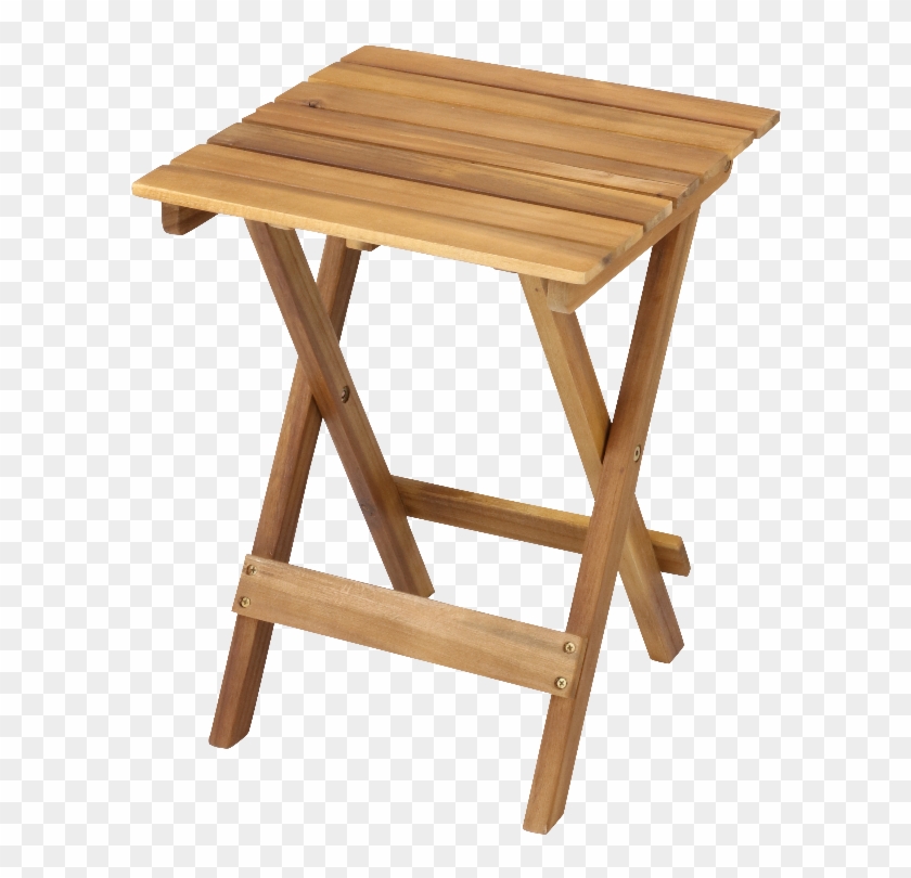Acacia Hardwood Director Chair Set With Pineapple Print - End Table Clipart