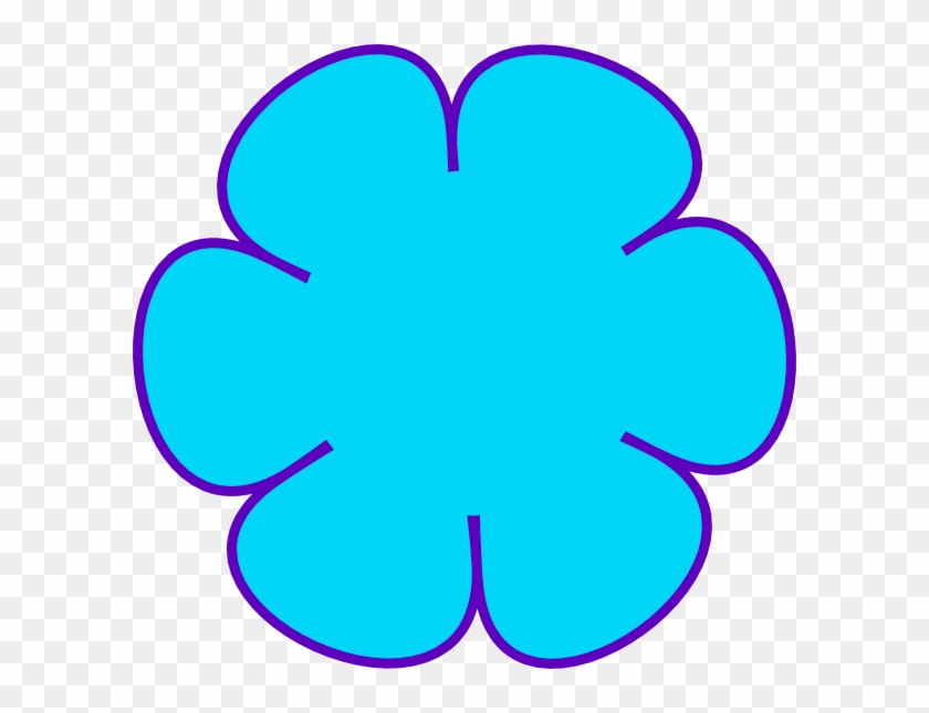 Flower Shape Clipart - Blue Flower Clip Art - Png Download