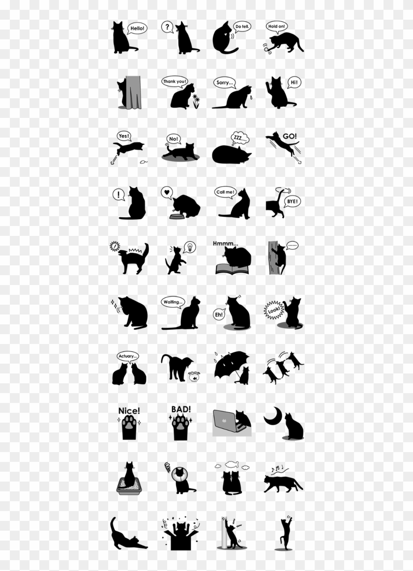 Black Cat Silhouette - Silhouette Clipart