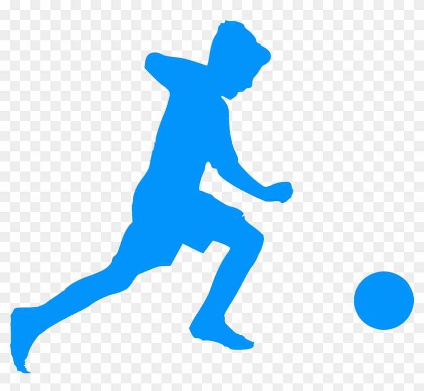 This Free Icons Png Design Of Silhouette Football 05 - Pemain Futsal Png Clipart