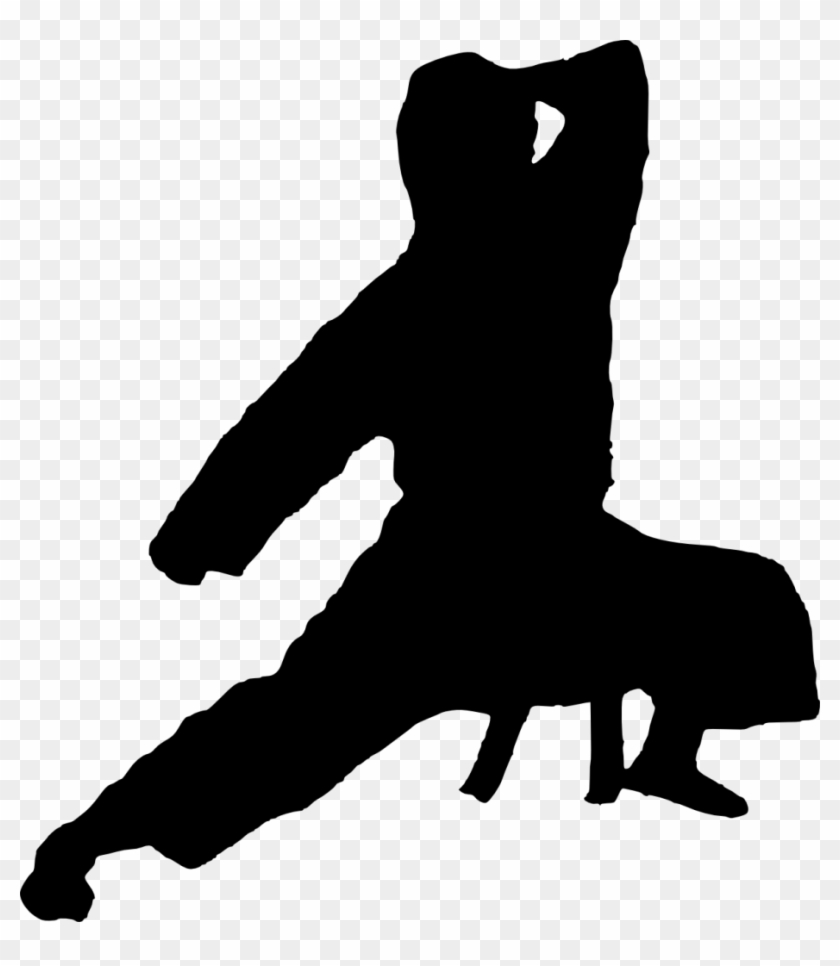 Png File Size - Karate Styles Black And White Clipart #5755267