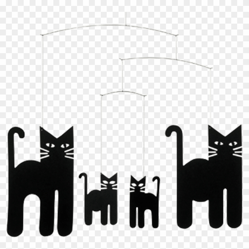 Hanging Mobile Cat Clipart #5755332