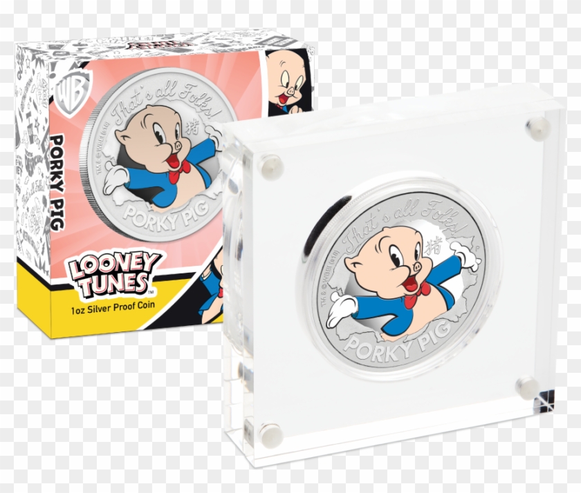 Silver Numis Looney Tunes Porky Pig 2019 1 Oz - Looney Tunes Cartoons 2019 Clipart