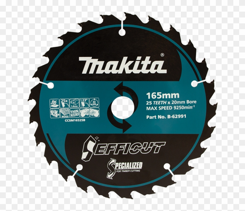 Makita 165mm 25t Tct Efficut Circular Saw Blade - Makita Efficut Blade Clipart