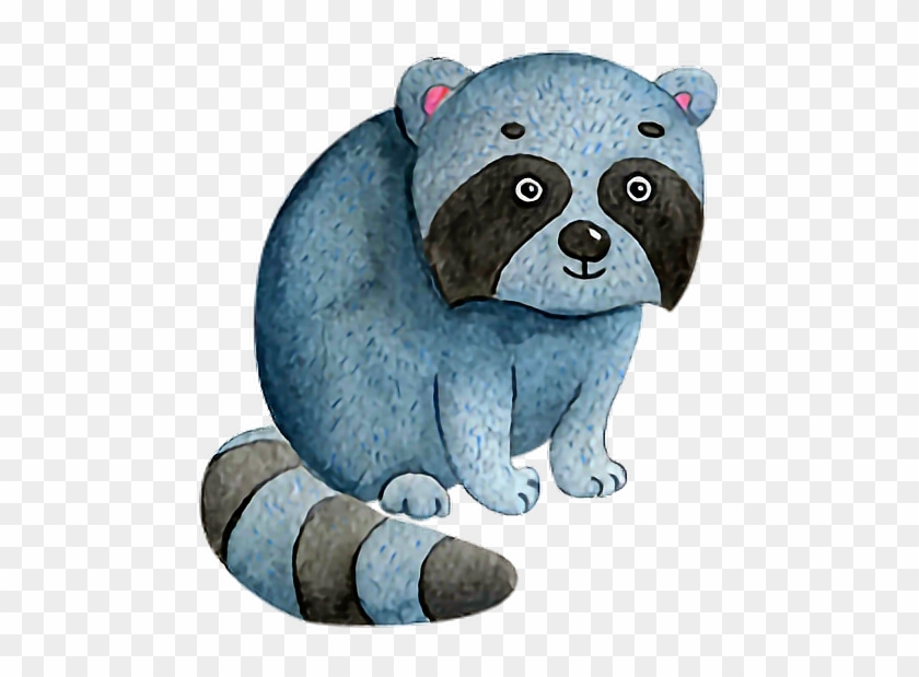#raccoon #forest #animals #ftestickers - Watercolor Painting Clipart