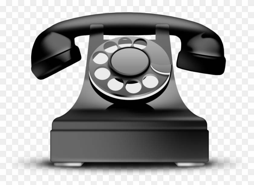 Telephone Call Rotary Dial - Corded Phone Clipart #5758897