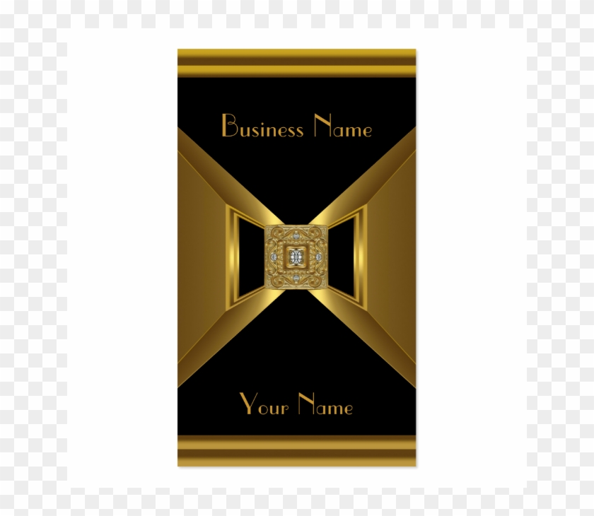 Business Card Elegant Gold Black Jewel Business Card - Book Cover Clipart #5759085