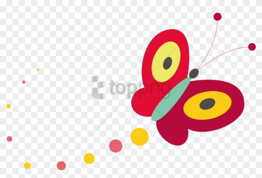 Cute Cartoon Butterfly Png Image With Transparent Background - Portable Network Graphics Clipart