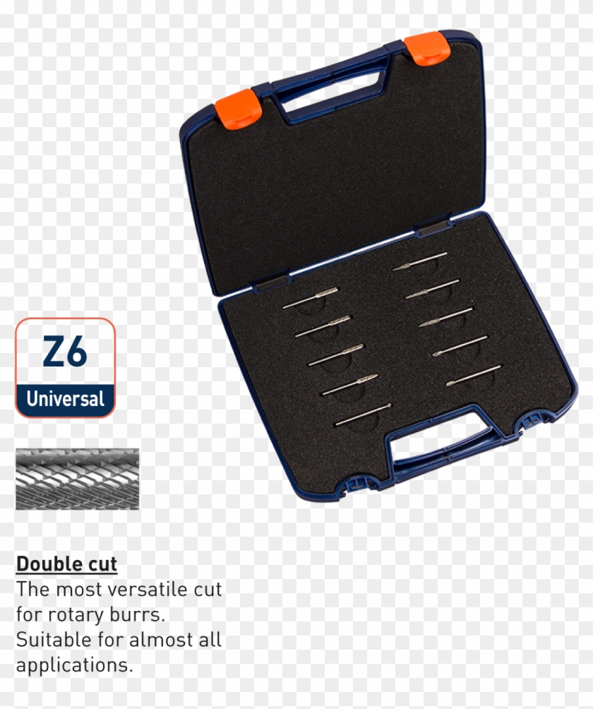 Carbide Mini Burr Set, In Abs Cassette Clipart