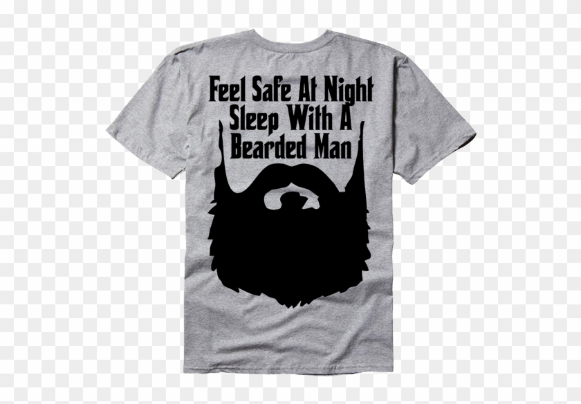 Feel Safe At Night, Sleep With A Bearded Man - Active Shirt Clipart #5760225