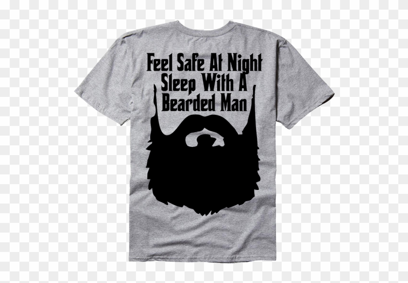 Feel Safe At Night, Sleep With A Bearded Man - Active Shirt Clipart