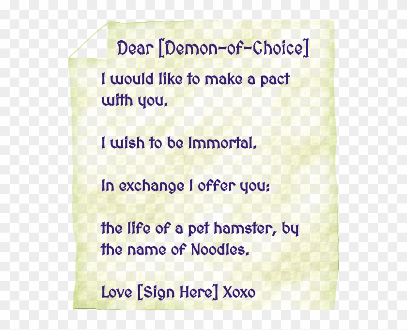 Devilpactbadfaf04 - Written Contract With The Devil Clipart #5760233