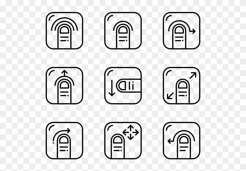 Touch And Finger Gestures - Adobe Icon Vector Clipart