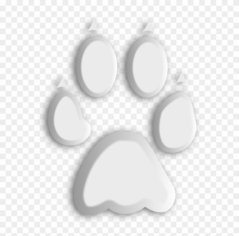 Footprint Paw Black And White Drawing - Drawing Clipart