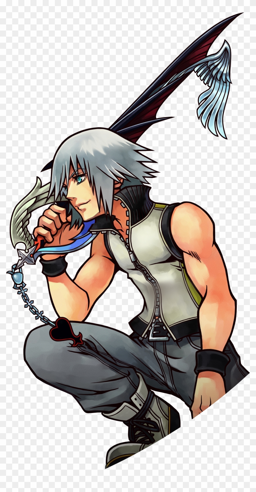 No Caption Provided Kingdom Hearts Riku Avatar Clipart Pikpng