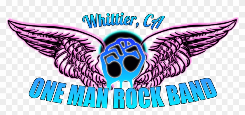One Man Rock Band™ - Angel Wings Drawings Clipart #5761359