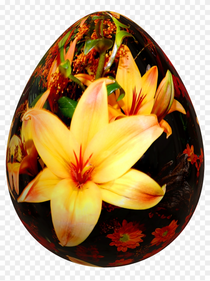 Huevos De Pascua Con Flores Clipart