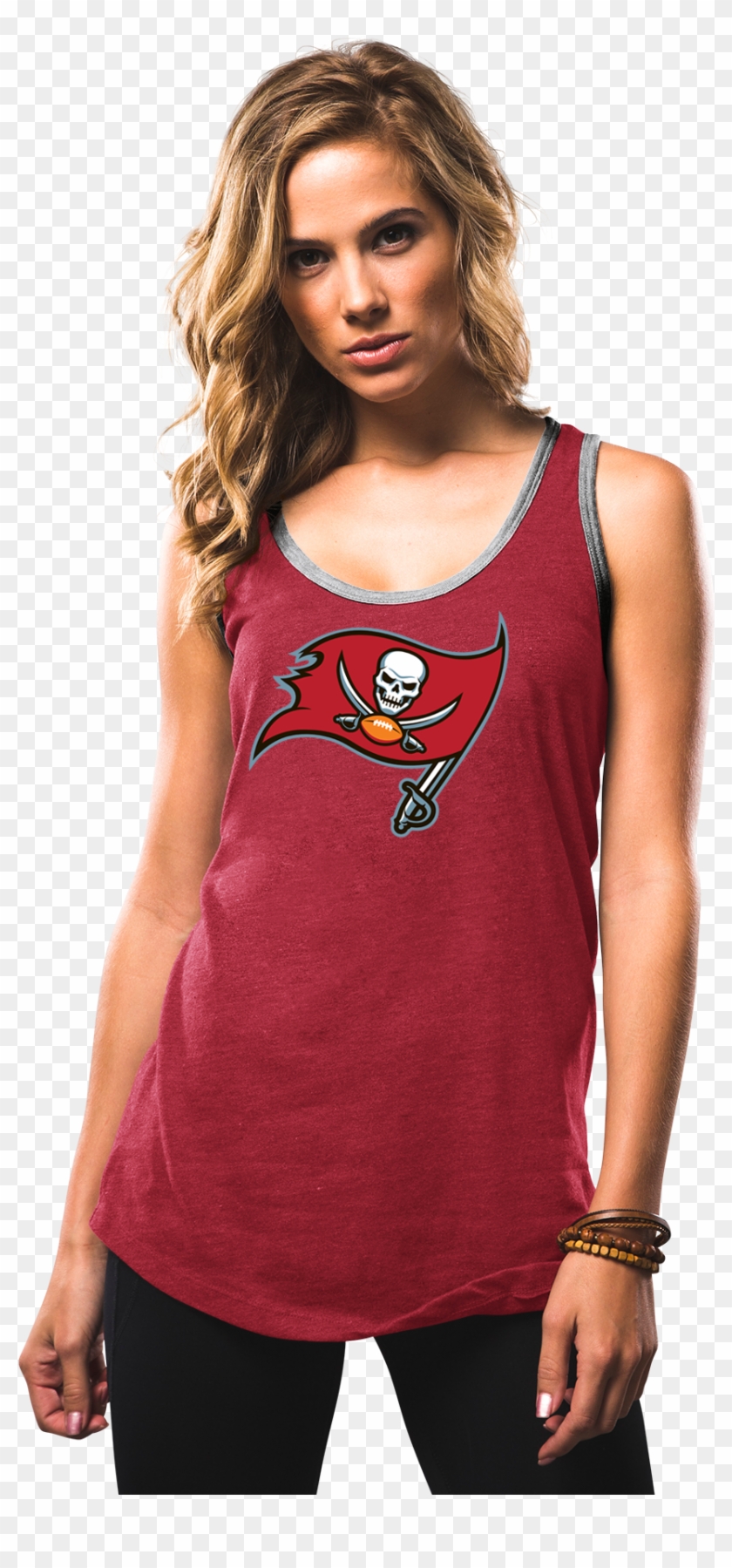 Majestic Buccaneers Women's Heather Red Tested Tank - Tampa Bay Buccaneers Clipart #5762316