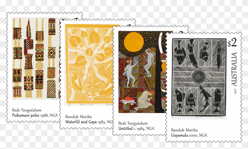 Art Of The North Set Of Stamps - Tiwi Stamp Clipart #5762961