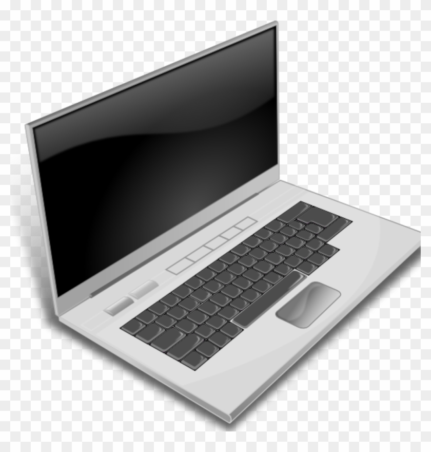 Laptop Clipart Minduka A Gray Laptop Clip Art At Clker - Laptop Clip Art Png Transparent Png