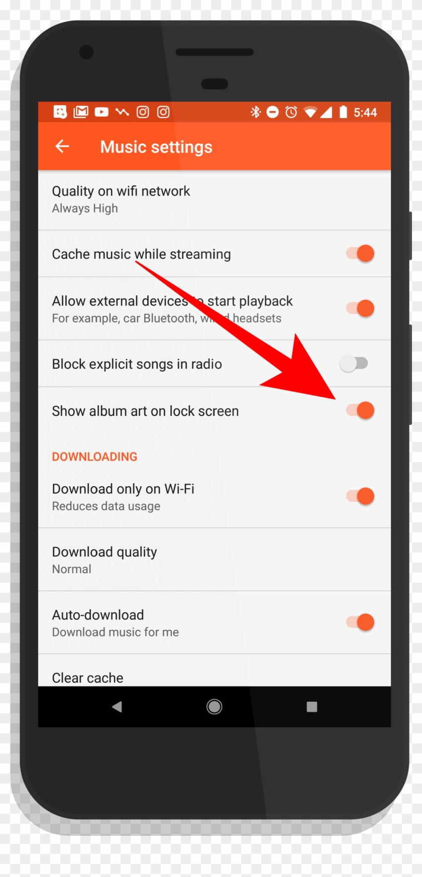 Disable Album Art On The Lock Screen In Google Play - Iphone Clipart #5763326