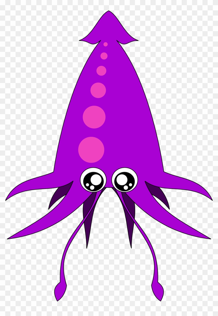 Kawaii Squid Animal - Lula Animal Desenho Clipart
