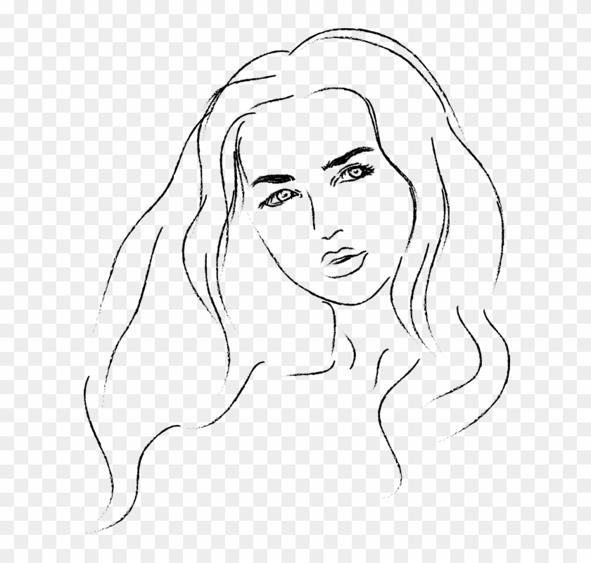 Woman Girl Ms Portrait Makeup Lady Beauty - Раскраска Женщина Портрет Clipart