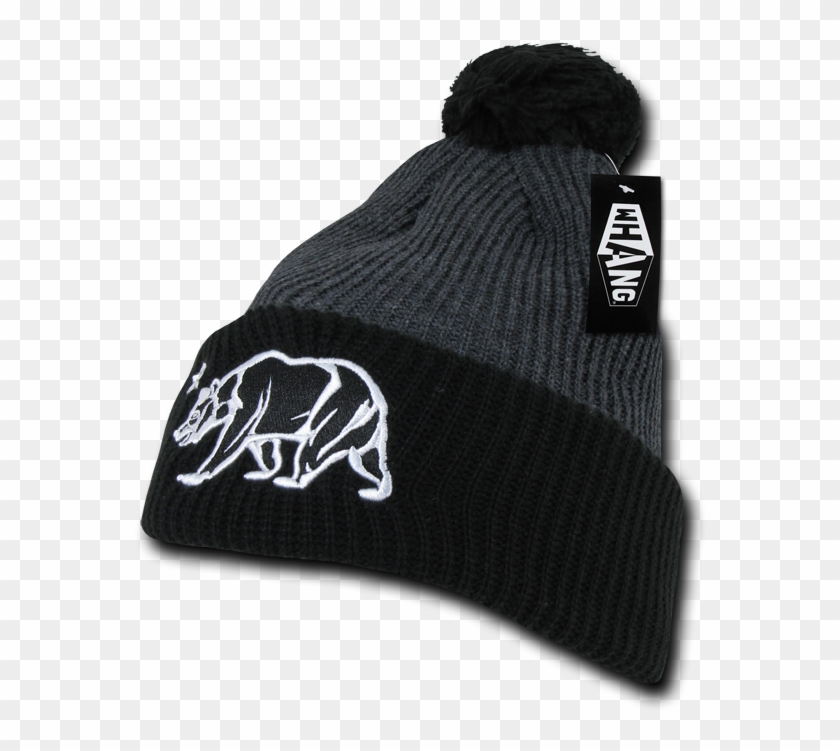 Whang California Republic Cali Bear Cuff Pom Rasta - Beanie Clipart
