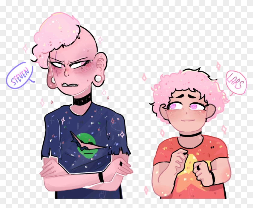 Kiss Cartoon Steven Universe Clipart With A Transparent - Pink Lars X Steven - Png Download