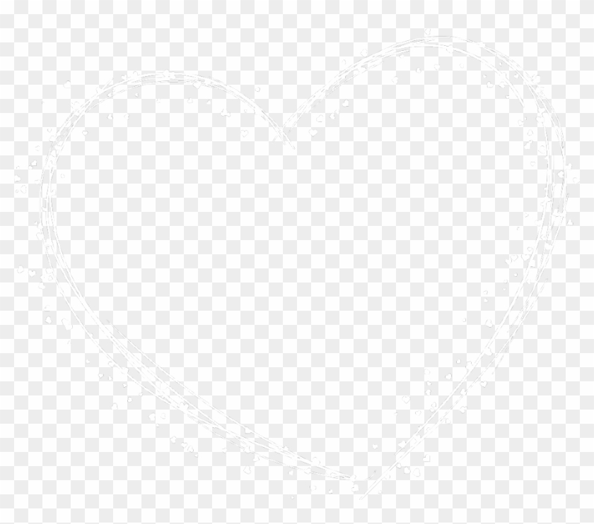 #whiteheart #heart #wreath #circle #round #frame #border - Heart Clipart #5764947