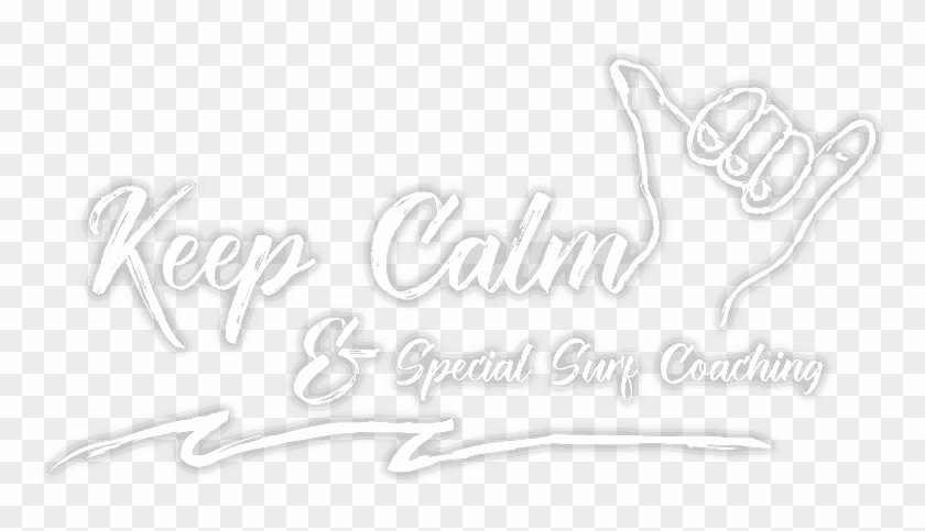 Keep Calm Special Surf Coaching Blue Waves - Calligraphy Clipart