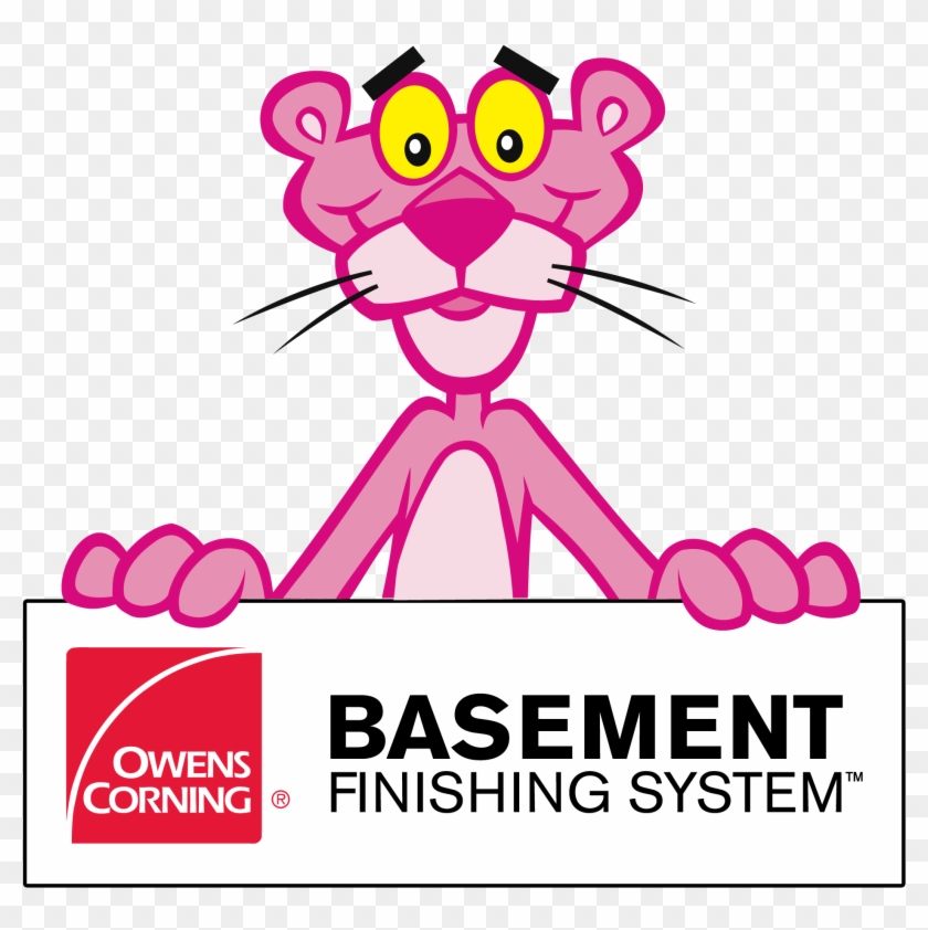 Owens Corning Basement Finishing System For All Of - Pink Panther Logo Vector Clipart #5766078