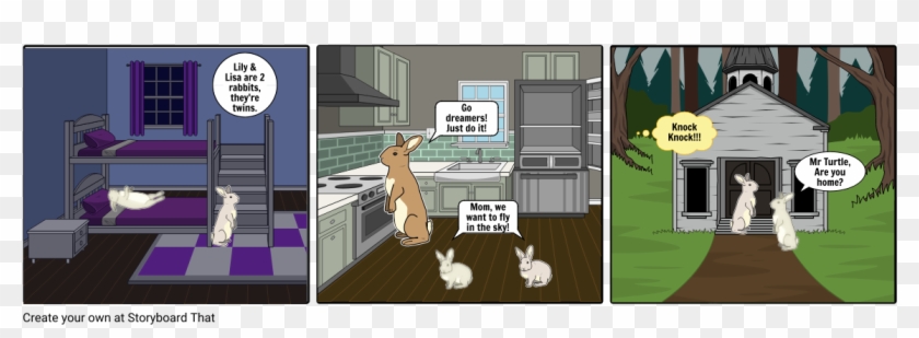 Story Of 2 Rabbits - Cartoon Clipart