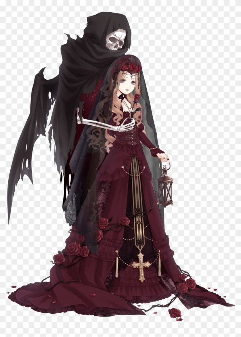 Love Nikki Gothic Outfit , Png Download - Love Nikki Black Rose Clipart