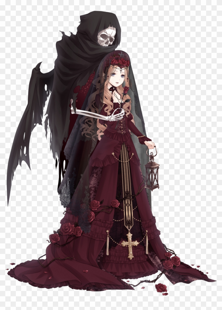 Love Nikki Gothic Outfit , Png Download - Love Nikki Black Rose Clipart #5766884