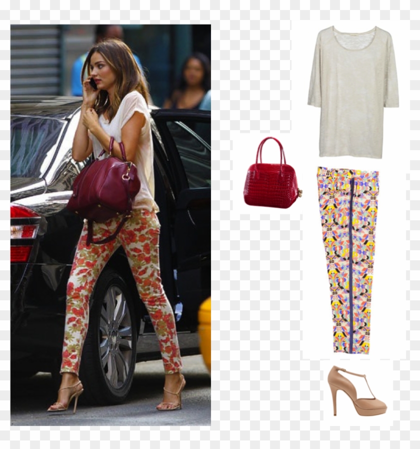On Veut Toutes Le Même Look Que Miranda Kerr - Paige Peg Ankle Skinny Floral Jeans Clipart